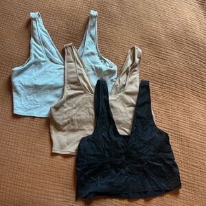 Aerie Bralettes (Brown, Grey, and Black)
